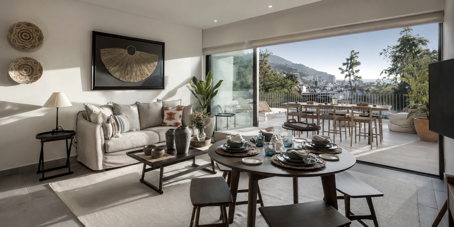 Sala y comedor, Oasis Puerto Vallarta